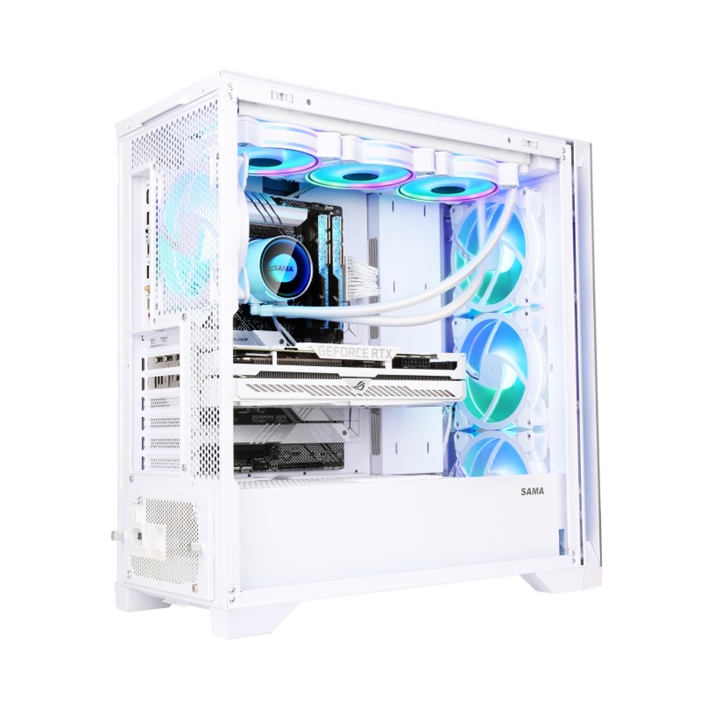 ỏ Case SAMA 4502 White( ATX/3Fan/Thép/Trắng)