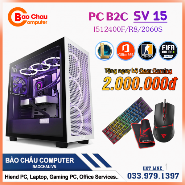 PC B2C SV15 (I512400F/C2060S/R8/ssd256) - Máy tính giá rẻ cho sinh viên 2023