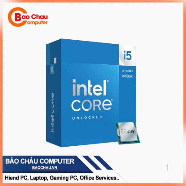 CPU Intel Core i5 14600k (Up 5.3 GHz, 14 Nhân 20 Luồng, 24MB Cache, Raptor Lake Refresh)