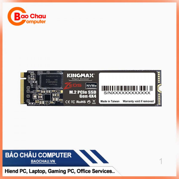 Ổ SSD Kingmax PX4480 250Gb PCIe NVMe Gen 4.0x4 M2.2280 (đọc: 3500MBps /ghi: 1200MBps)