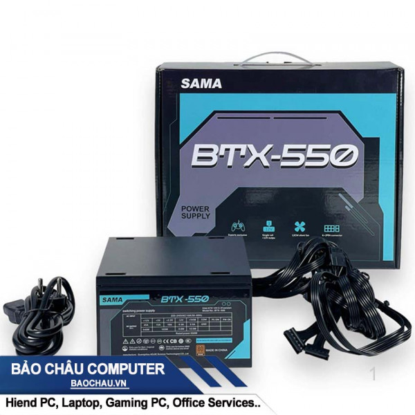 Nguồn SAMA BTX-550 550W 80 Plus Bronze