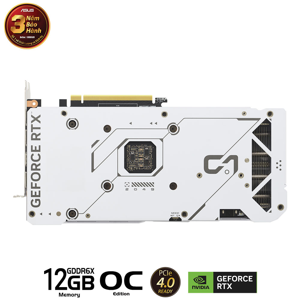 Card màn hình ASUS DUAL 4070 SUPER OC 12GB WHITE GDDR6X