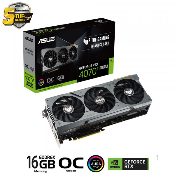 Card màn hình ASUS TUF GAMING 4070Ti SUPER OC 16GB GDDR6X