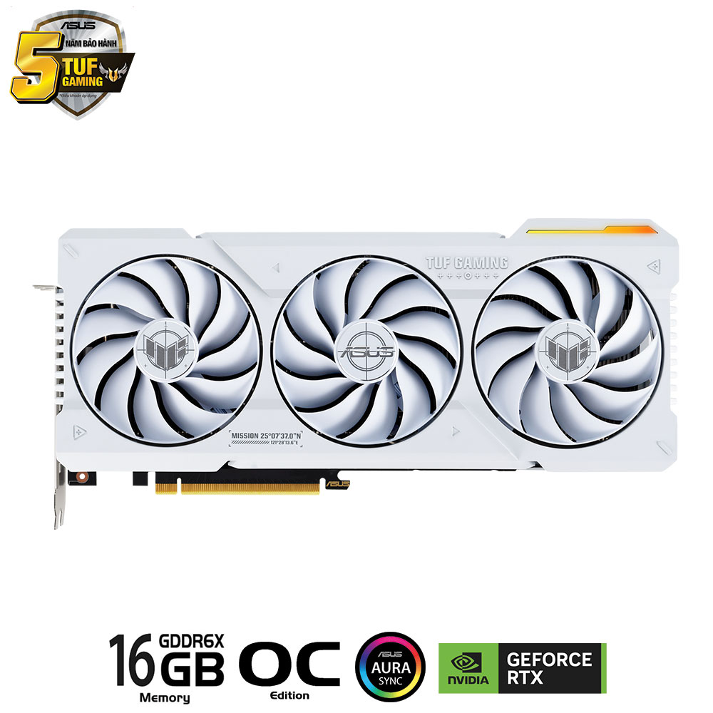 Card màn hình ASUS TUF GAMING 4070Ti SUPER OC 16GB GDDR6X WHITE