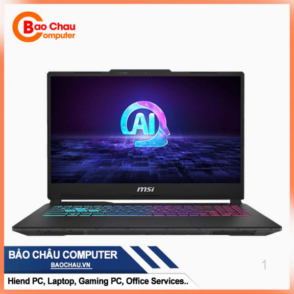 Laptop MSI Cyborg 15 AI A1VEK-053VN (Intel Core Ultra 7 155H | 16GB | 512GB | RTX 4050 6GB | 15.6 inch FHD | Win 11 | Đen)