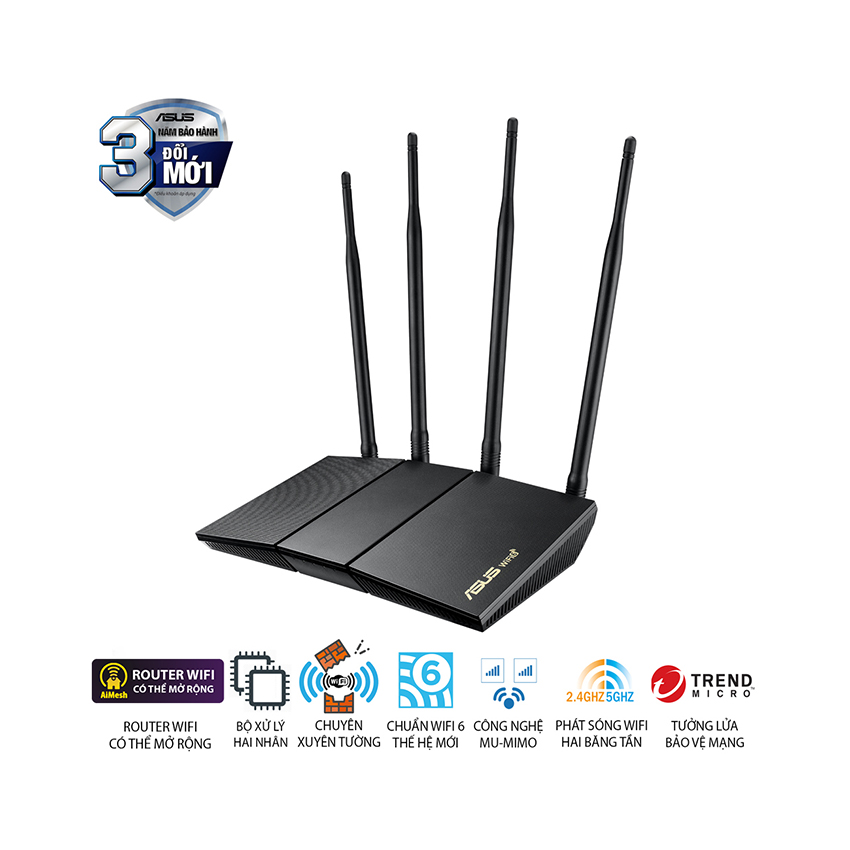 Bộ định tuyến AX1800 Dual Band WiFi 6