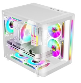Vỏ Case  RM02-TG ( Trắng/mATX/Kính Cong)