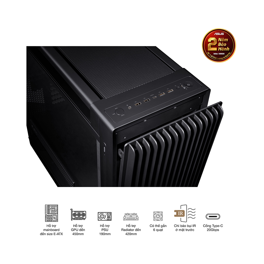 VỎ CASE ASUS PA602 PROART (EATX/FULL TOWER/ MÀU ĐEN)