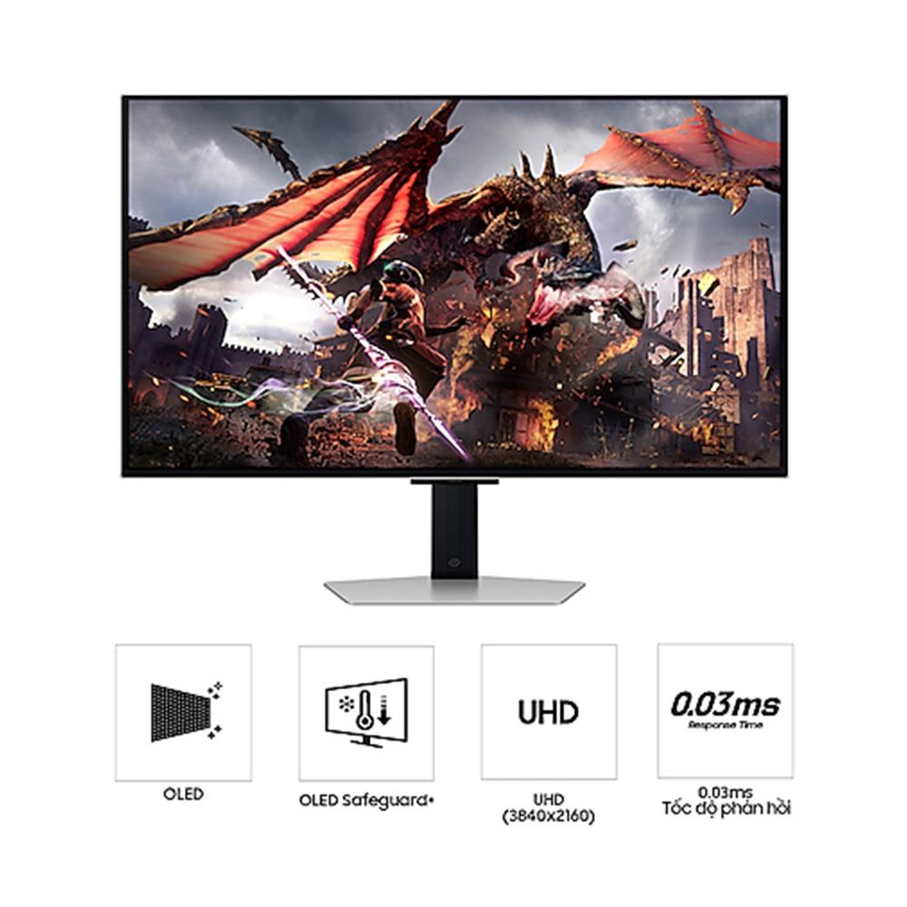 Màn Hình Gaming SAMSUNG Odyssey OLED G8 G80SD LS32DG802SEXXV (32 inch - OLED - 4K - 240Hz - 0.03ms)