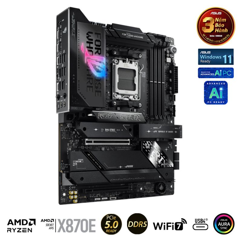 Mainboard ASUS ROG STRIX X870E-E GAMING WIFI(AMD X870E, Socket AM5, ATX, 4 x RAM DDR5)