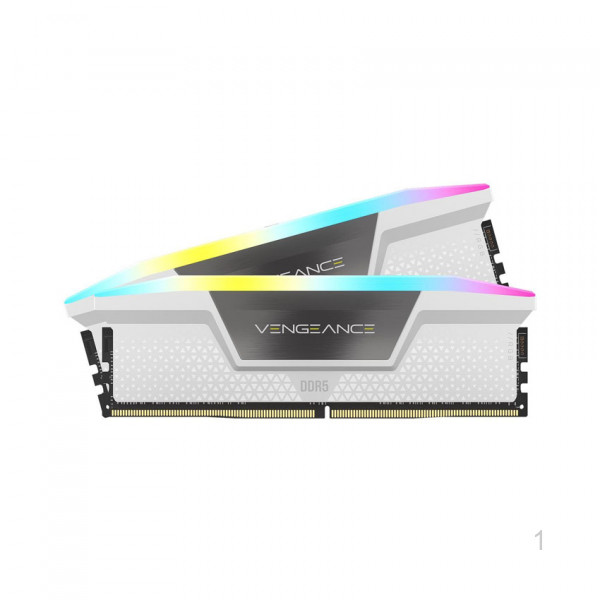 Ram Desktop Corsair Vengeance RGB White Heatspreader (CMH32GX5M2B5200C40W) 32GB (2x16GB) DDR5 5200MHz