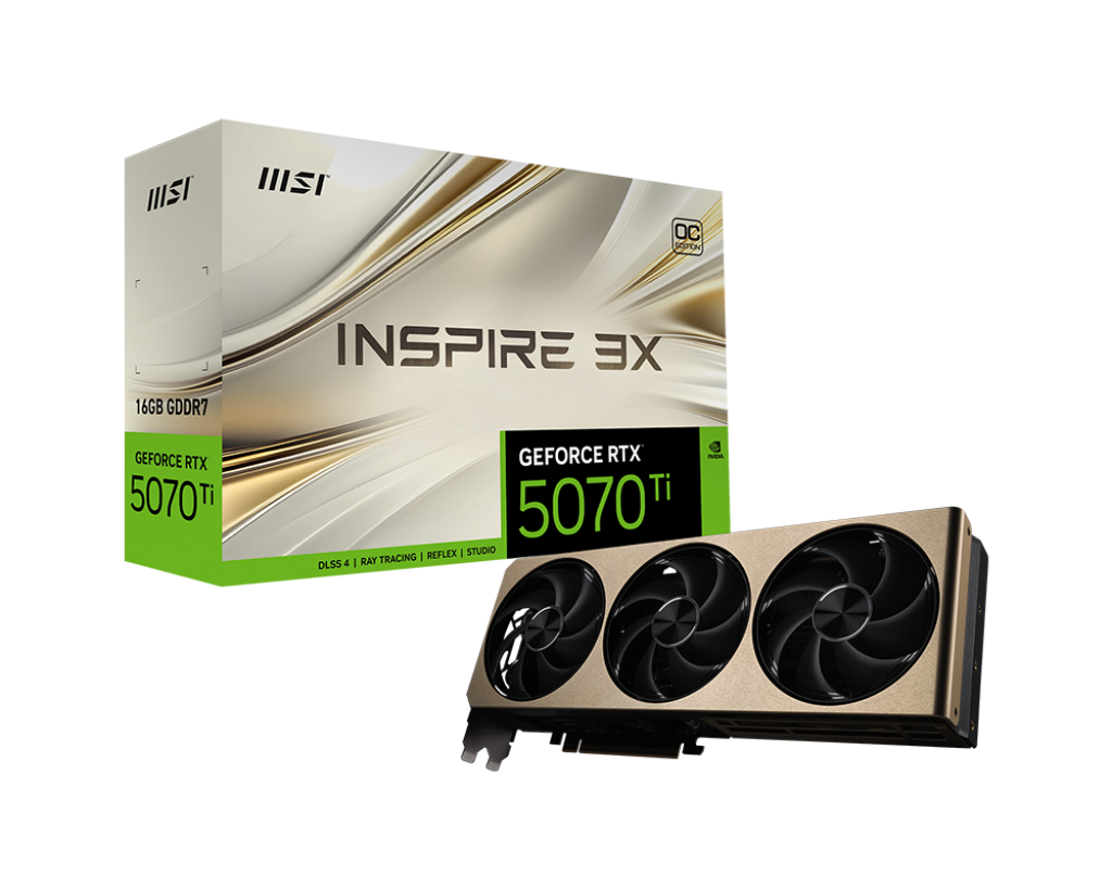 VGA MSI RTX 5070 Ti 16GB INSPIRE 3X OC PLUS