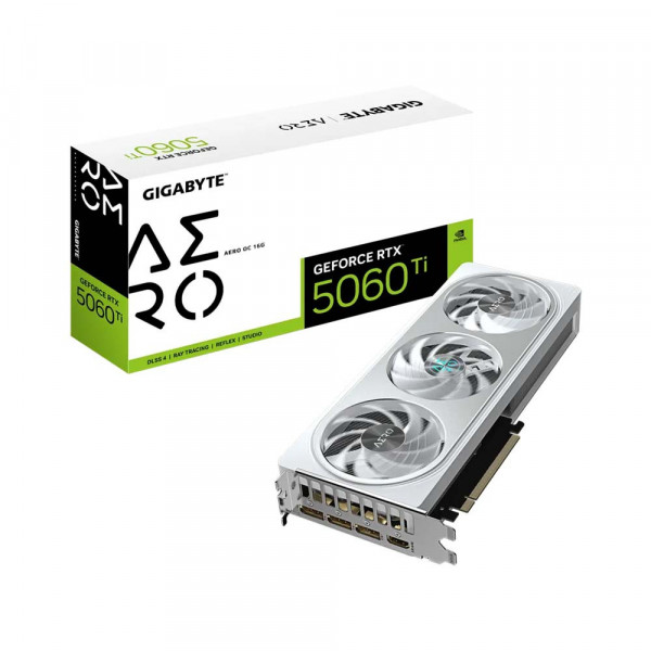 Card Màn Hình Gigabyte GeForce RTX 5060Ti AERO OC 8G Màu Trắng