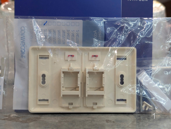 Mặt nạ 2-port Faceplate COMMSCOPE 272368-2 (mặt đôi commscope chính hãng)