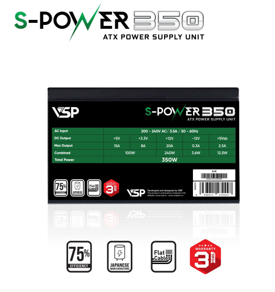 Nguồn máy tính VSP S-Power 350W