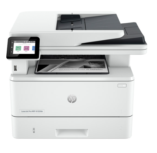 Máy in Laser đen trắng đa năng HP 4103fdn 2Z628A (A4 | In đảo mặt | Scan ADF 2 mặt | Copy | Fax | USB | LAN)