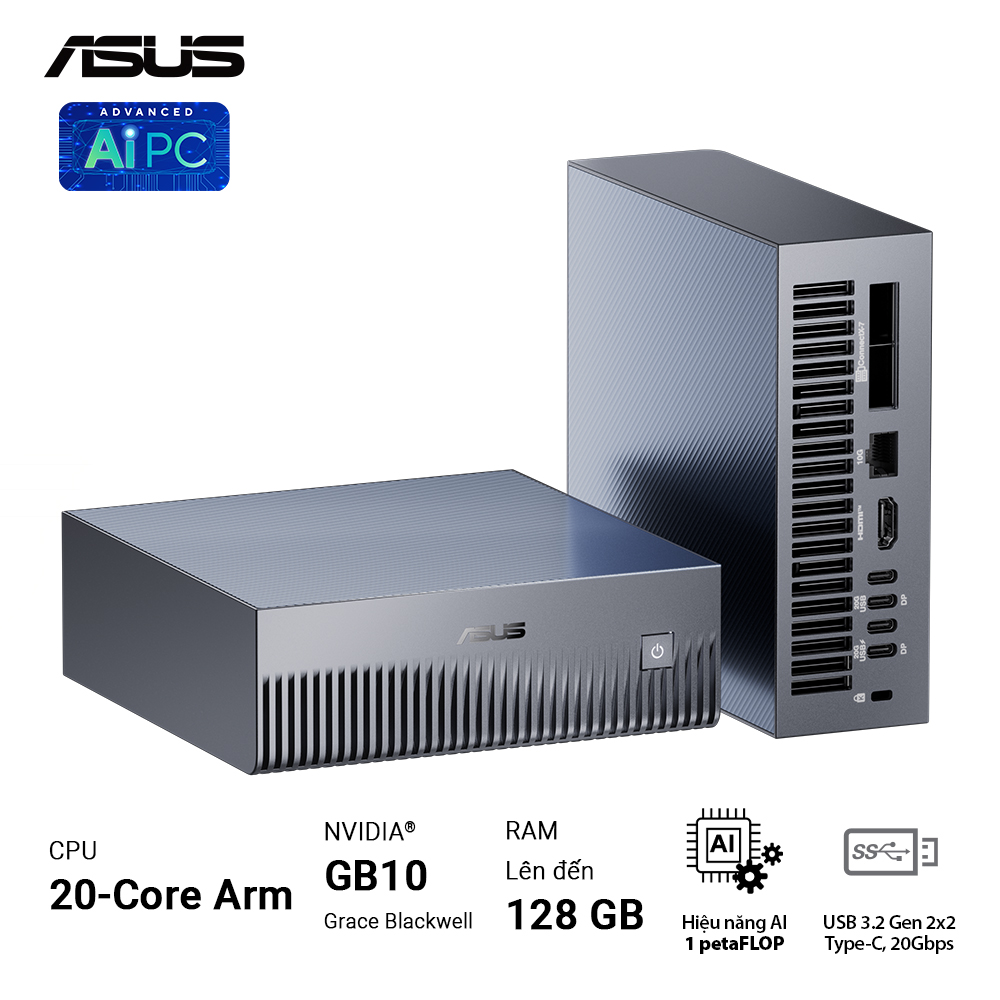 Mini PC AI Asus Ascent GX10 GX10 (Nvidia GB10 | 128 GB RAM |1TB M.2 NVMe SSD)