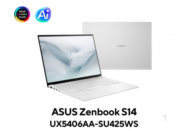 Laptop ASUS Zenbook S 14 UX5406AA-SU425WS (Intel Core Ultra 9 Processor 386H | 14 inch 3K OLED | 32GB | 1TB | Win 11 | Office)