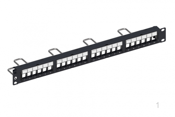 Patch Panel Kèm Nhân Commscope 760237040 + 9-1375191-2  (24 Port - 1U)