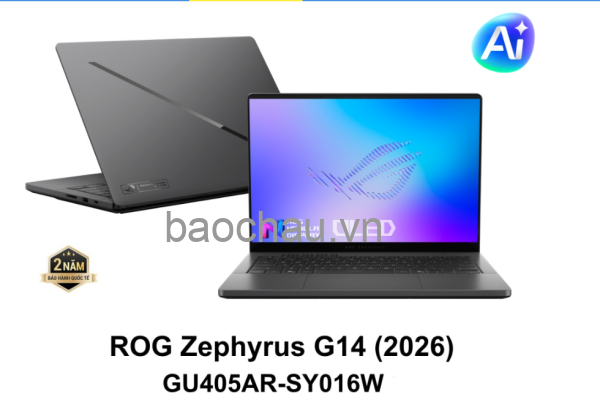 Laptop Asus ROG Zephyrus G14 GU405AR-SY016W (Core Ultra 9 386H | RTX 5070 Ti | 14-inch OLED 3K | 32GB | 1TB | Windows 11 | Xám)