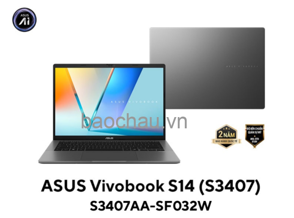Laptop ASUS Vivobook S14 S3407AA-SF032W (Core Ultra 7 355 | 16GB | 512GB | Intel Graphics | 14 WUXGA OLED | Win 11 | Xám)