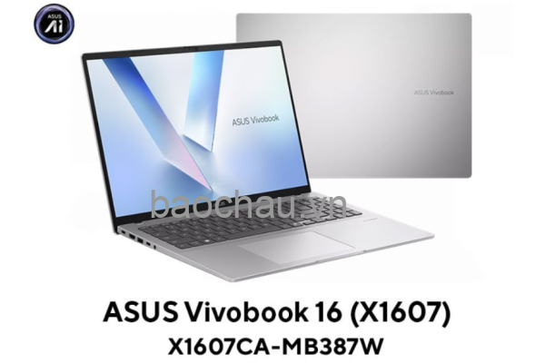 Laptop ASUS Vivobook 16 X1607CA-MB387W (Intel Core Ultra 5 225H | Intel Graphics | 16 inch WUXGA IPS | 16GB | 512GB | Win 11 | Bạc)