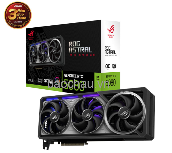 VGA Asus ROG Astral RTX 5080 16GB GDDR7 OC (ROG-ASTRAL-RTX5080-O16G-GAMING)