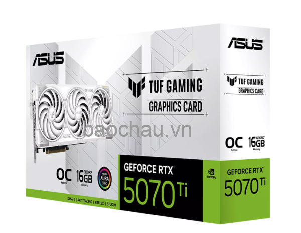 VGA Asus TUF GAMING RTX 5070 Ti 16G GDDR7 WHITE OC (TUF-RTX5070TI-WHITE-GAMING)