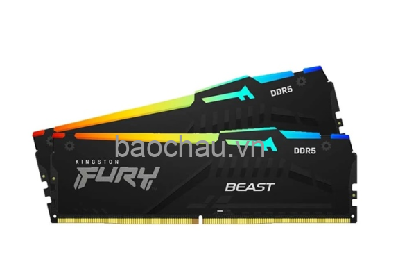 RAM Kingston FURY Beast RGB 32GB (2x16GB) DDR5 5600Mhz (KF556C40BBAK2-32WP)