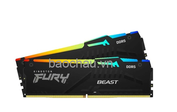 RAM Kingston FURY Beast RGB 16GB (2x8GB) DDR5 5600Mhz (KF556C40BBAK2-16)