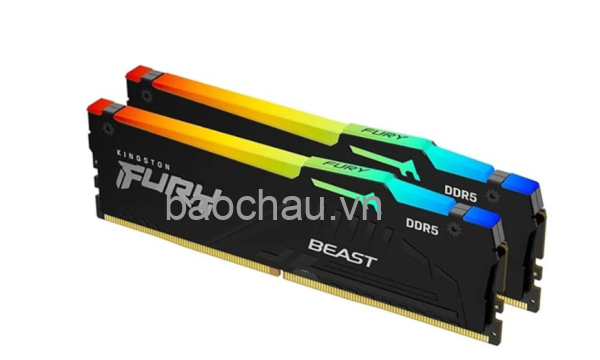 RAM Kingston FURY Beast RGB 64GB (2x32GB) DDR5 6000Mhz (KF560C36BBE2AK2-64)