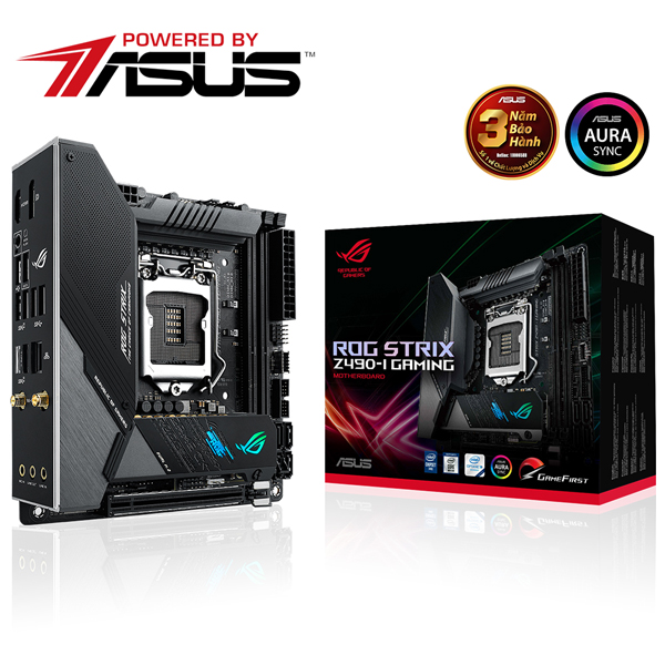 Main Asus ROG Strix Z490-I Gaming (Chipset Intel Z490/ Socket LGA1200/ VGA onboard)