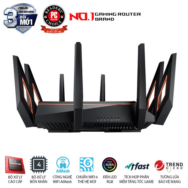 Bộ phát wifi ASUS ROG Rapture GT-AX11000 Wi-Fi6