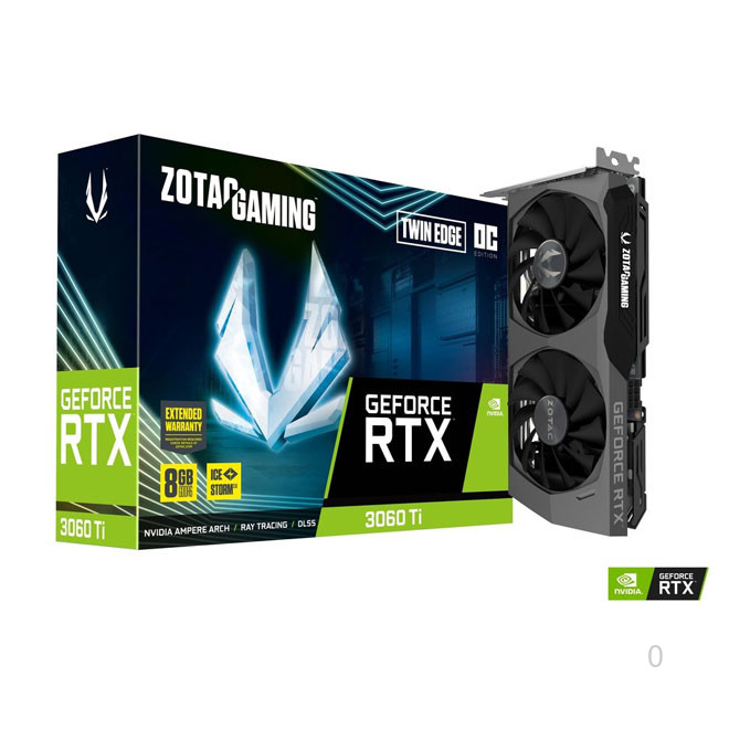 Card màn hình ZOTAC GAMING GeForce RTX 3060 Ti Twin Edge OC (NVIDIA Geforce/ 8Gb/ GDDR6)