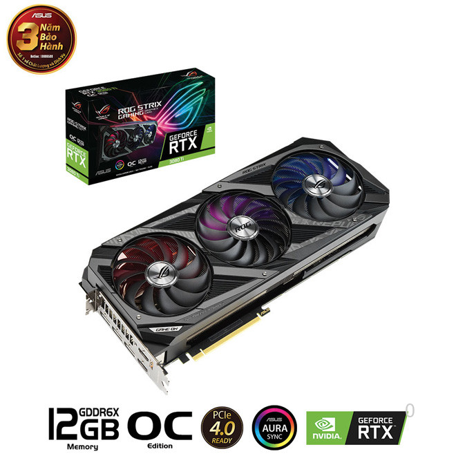 Card màn hình ASUS ROG-STRIX-RTX3080TI-O12G-GAMING (NVIDIA Geforce/ 12Gb/ GDDR6X/ 384Bit)