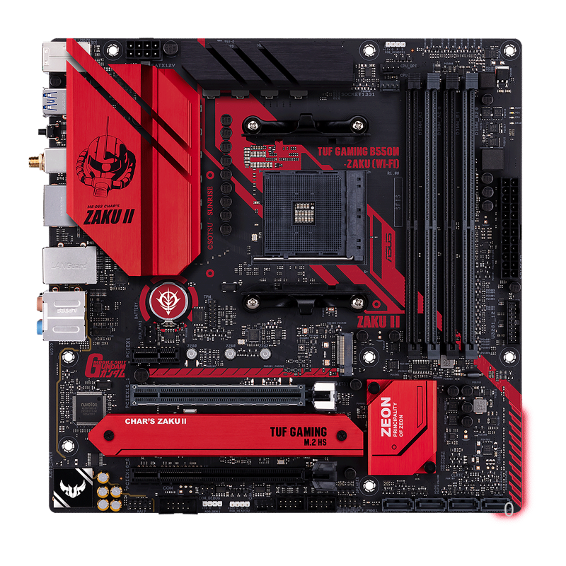 Main Asus TUF GAMING B550M (Wi-Fi) ZAKU II EDITION (Chipset AMD B550/ Socket AM4/ VGA onboard/M-ATX)