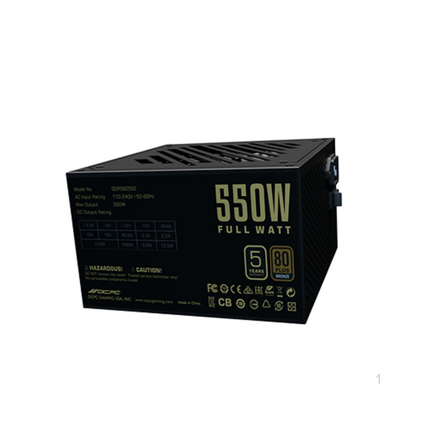 Nguồn máy tính OCPC ENERGIA BZ550 550W (80+ Bronze/cáp dẹt)