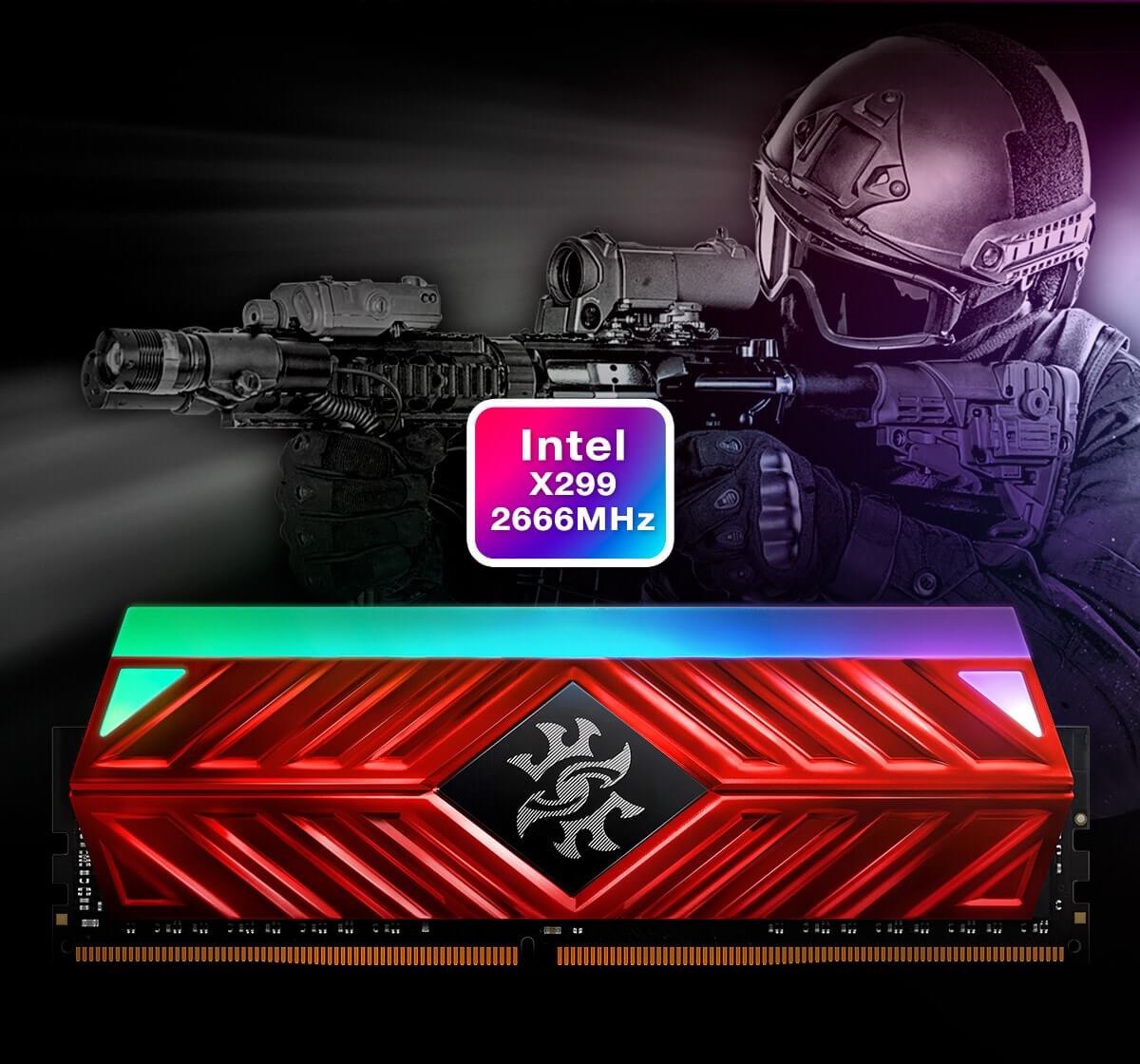 RAM Adata 8Gb DDR4-3000- XPG SPECTRIX D41 (AX4U300038G16A-ST41)- Tản LED RGB