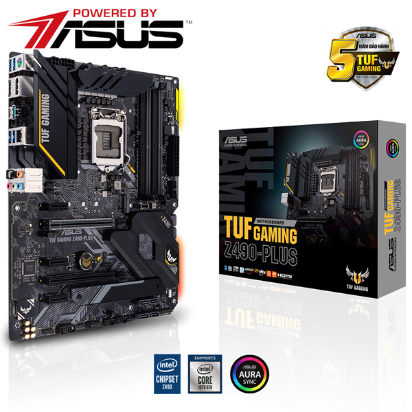 Main Asus TUF Gaming Z490-PLUS (Chipset Intel Z490/ Socket LGA1200/ VGA onboard)