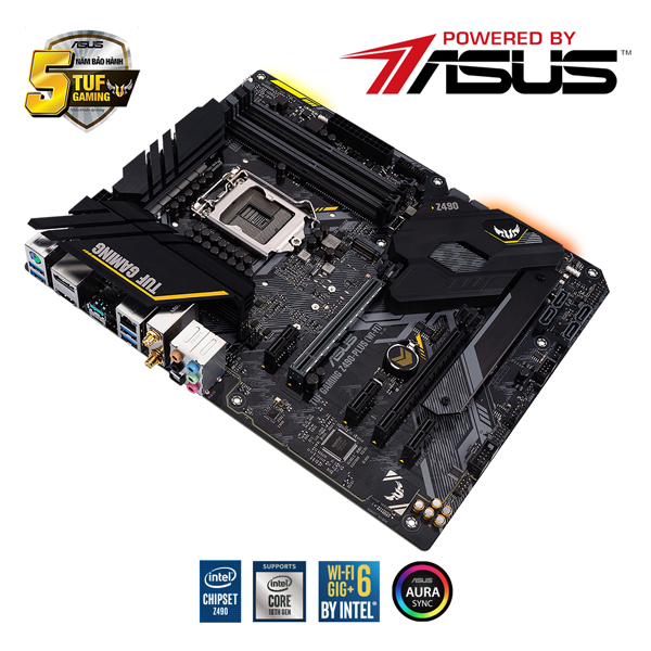 Main Asus TUF Gaming Z490-PLUS (WI-FI) (Chipset Intel Z490/ Socket LGA1200/ VGA onboard)