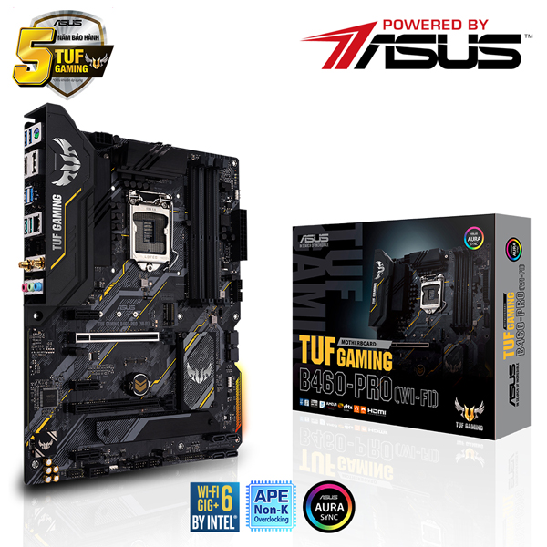 Main Asus TUF GAMING B460-PRO (WIFI) (Chipset Intel B460/ Socket LGA1200/ VGA onboard/ATX)