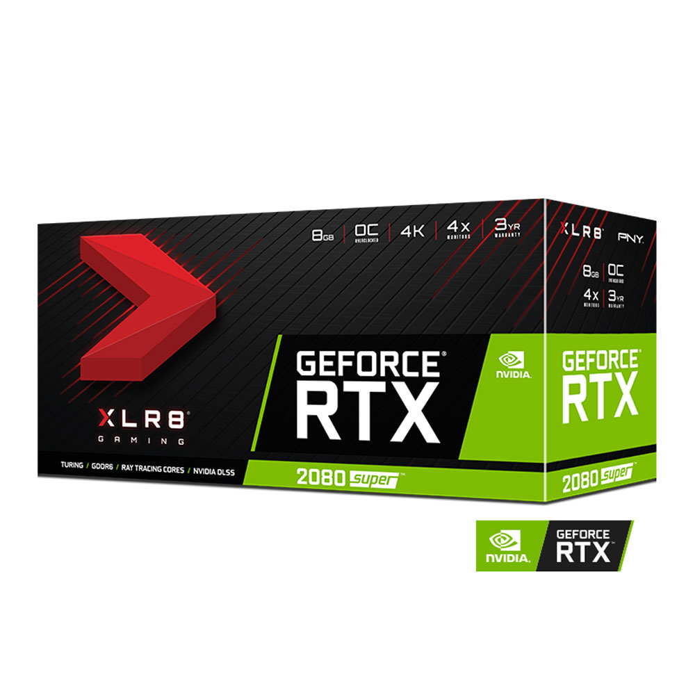VGA PNY GeForce® RTX 2080 Super™ 8GB XLR8 Gaming Overclocked Edition Graphics Card VCG20808STFMPB-O