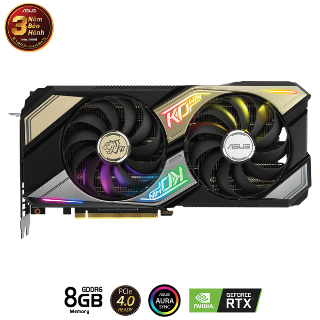 Card màn hình Asus KO-RTX3060TI-O8G-GAMING (NVIDIA Geforce/ 8Gb/ GDDR6)