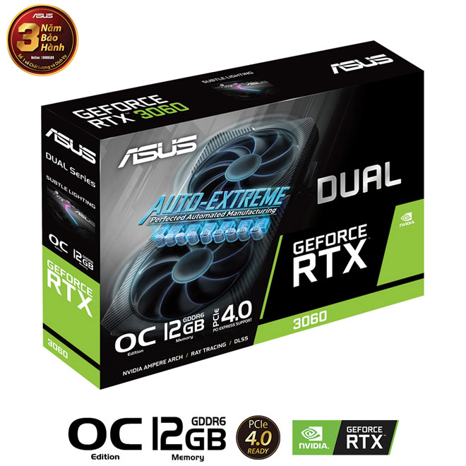 Card màn hình Asus DUAL-RTX3060-O12G (NVIDIA Geforce/ 12Gb/ GDDR6)