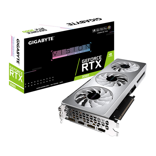 Card màn hình Gigabyte GeForce RTX 3060 VISION OC 12G (NVIDIA Geforce/ 12Gb/ GDDR6) GV-N3060VISION OC-12GD