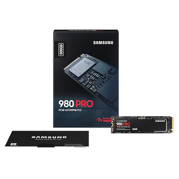 Ổ SSD Samsung 980 Pro 500Gb PCIe Gen4x4 NVMe M2.2280 MZ-V8P500BW (đọc: 6900MB/s /ghi: 5000MB/s)