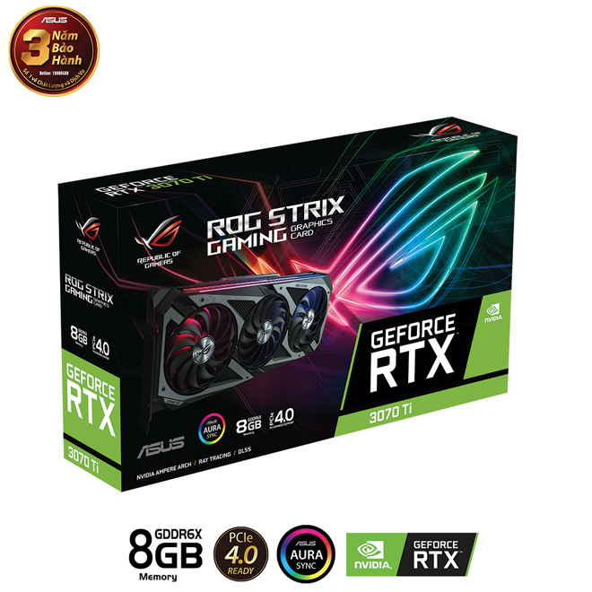 Card màn hình ASUS ROG-STRIX-RTX3070TI-8G-GAMING (NVIDIA Geforce/ 8Gb/ GDDR6X/ 256Bit)