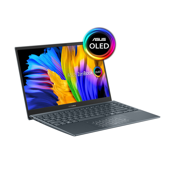 Laptop Asus Zenbook UX325EA-KG363T (i5-1135G7/ 8GB/ 512Gb SSD/ 13.3FHD OLED/ VGA ON/ Win10/ PINE Grey/ Túi Sleeve/ NumPad)