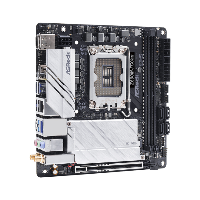 Main Asrock Z690M-ITX/ax (Chipset Intel Z690/ Socket LGA1700/ VGA onboard/Mini-ITX)