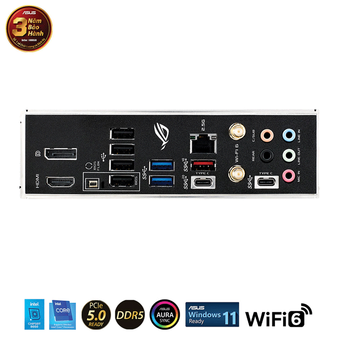 Main Asus ROG STRIX B660-G GAMING WIFI (Chipset Intel B660/ Socket LGA1700/ VGA onboard/mATX)